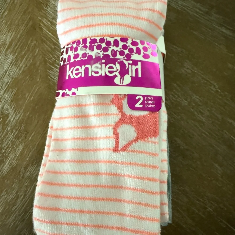New Kensie Girl 2 pack tights Grey &Fox 12/14
